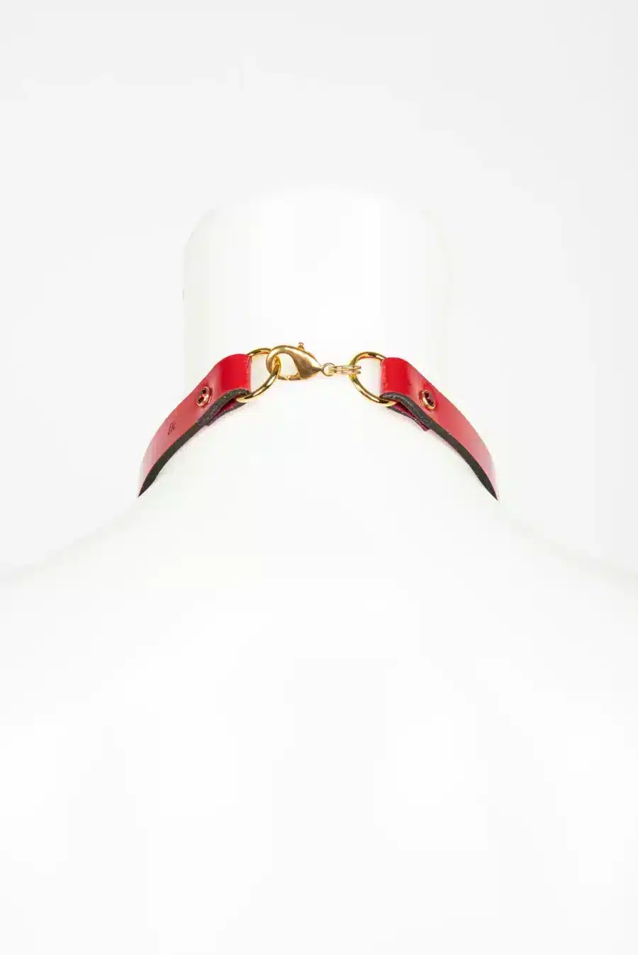 Fraulein Kink Bianco Rosso Nero Cross Halsband 17
