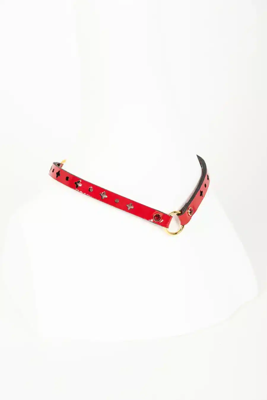 Fraulein Kink Bianco Rosso Nero Skinny Halsband 3