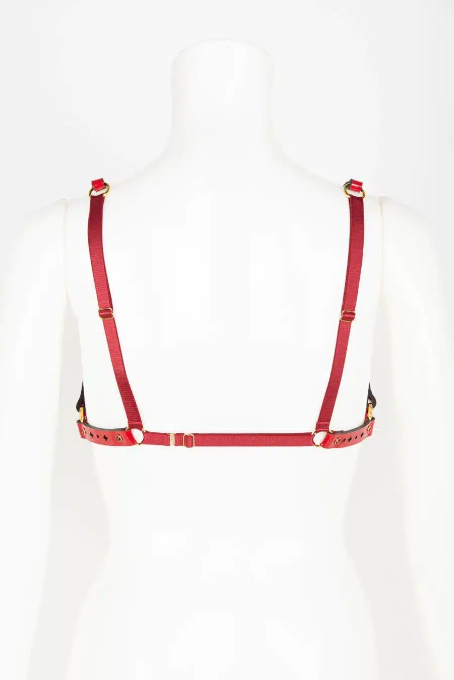 Fraulein Kink Rosso Bianco Nero Cage Harnas 15