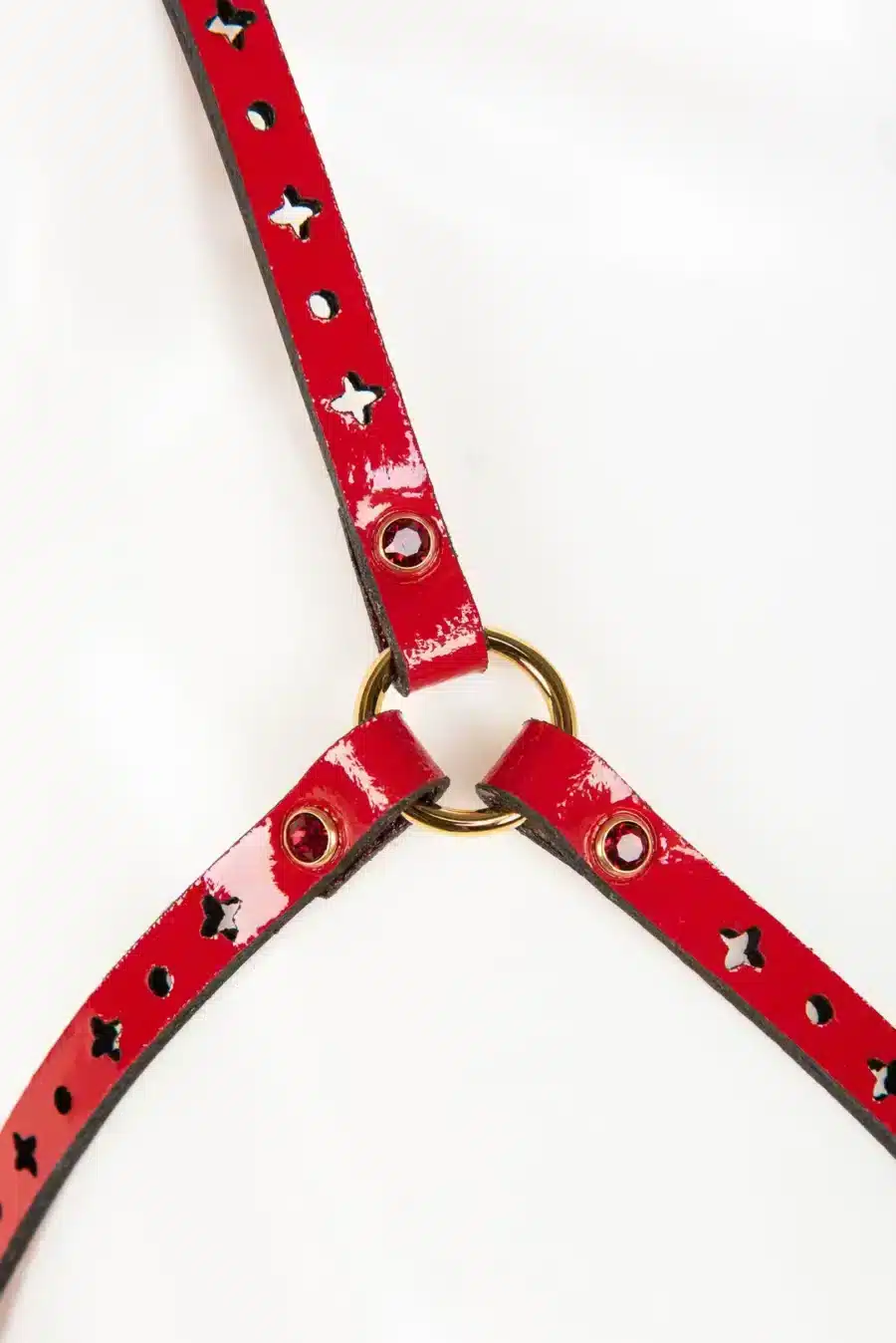 Fraulein Kink Rosso Bianco Nero Cage Harnas 16