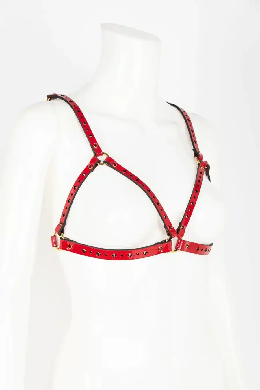Fraulein Kink Rosso Bianco Nero Cage Harnas 17