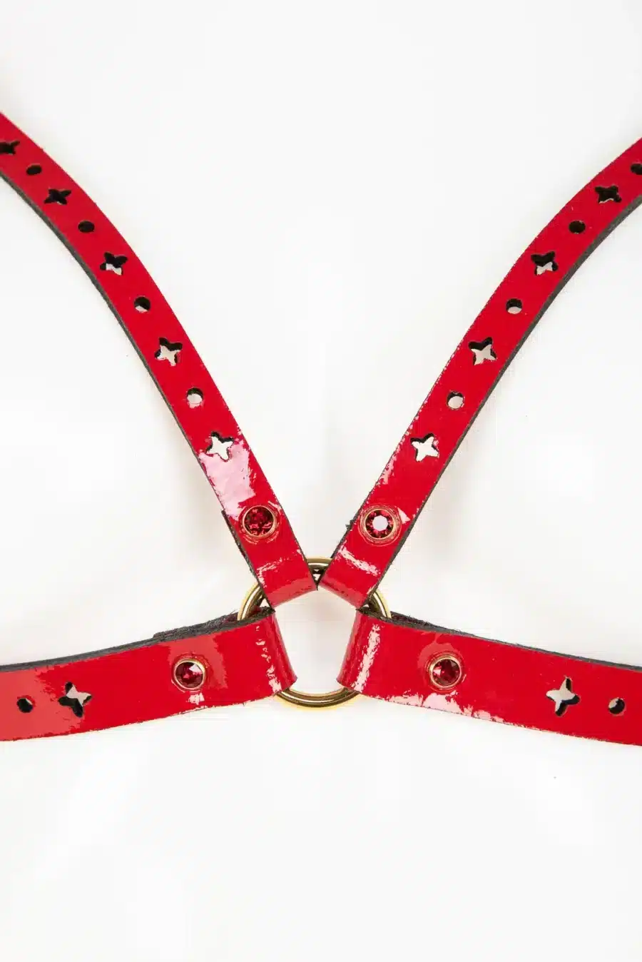 Fraulein Kink Rosso Bianco Nero Cage Harnas 18