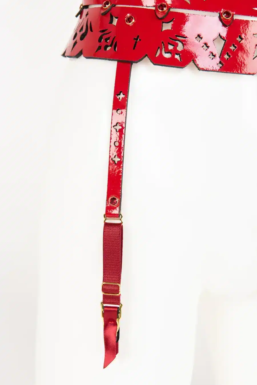 Fraulein Kink Rosso Skinny Jarretel