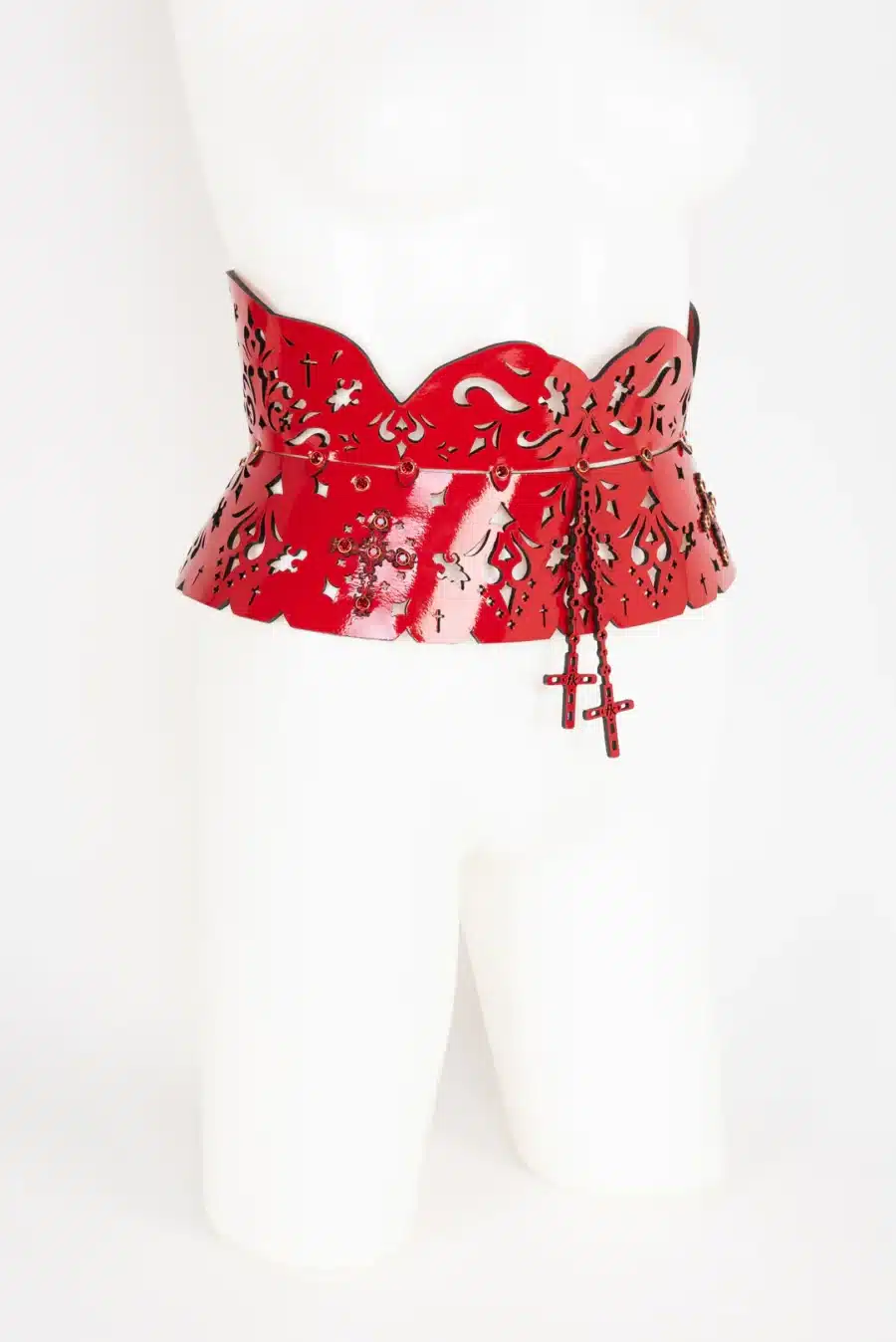 Fraulein Kink Rosso Bianco Nero Tailleriem 7