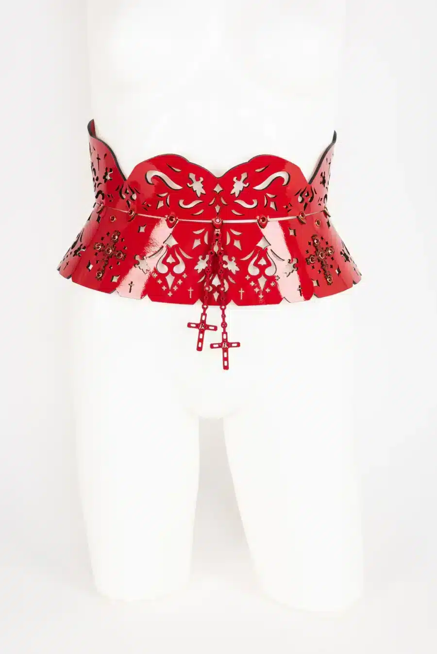 Fraulein Kink Rosso Bianco Nero Tailleriem 8