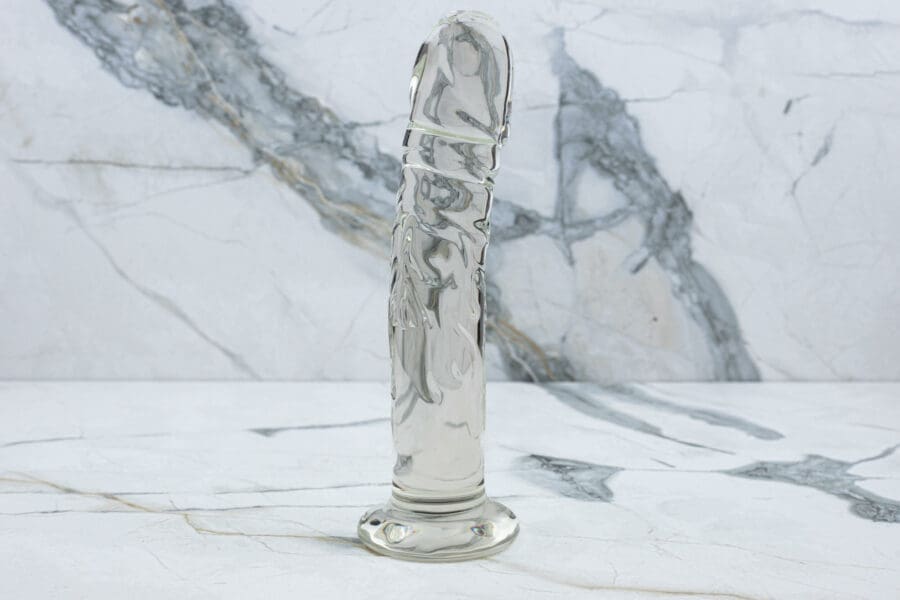 Glas Red Head Double Glazen Dildo 23