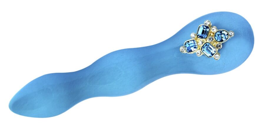 Shiri Zinn - Aqua Swarovski Glazen Dildo - Afbeelding 4