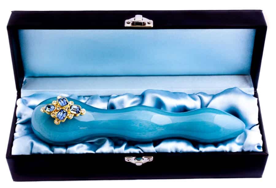 Shiri Zinn - Aqua Swarovski Glazen Dildo - Afbeelding 5