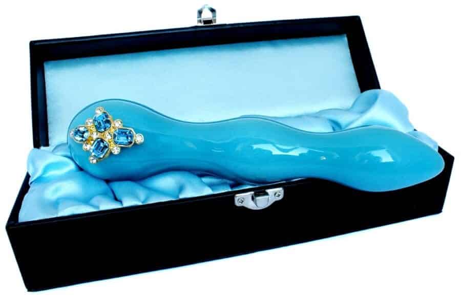 Shiri Zinn - Aqua Swarovski Glazen Dildo