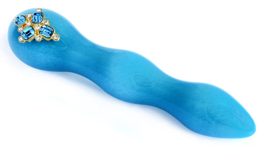 Shiri Zinn - Aqua Swarovski Glazen Dildo - Afbeelding 6