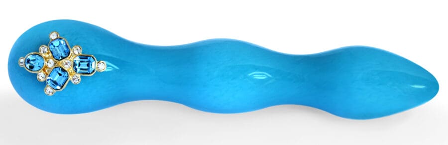 Shiri Zinn - Aqua Swarovski Glazen Dildo - Afbeelding 7