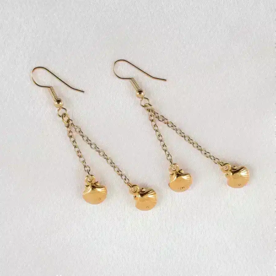 Sylvie Monthulé - Oorbellen Duo Shells | Goud - Afbeelding 2
