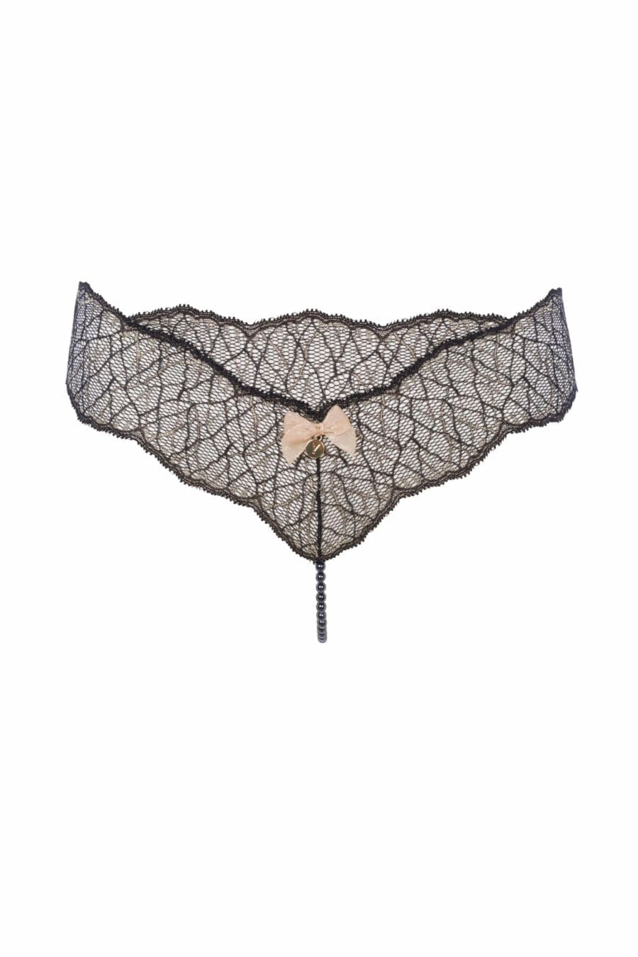 Bracli - Sydney Parelstring Zwart - Luxe Lingerie met Zwarte Parels - Afbeelding 2