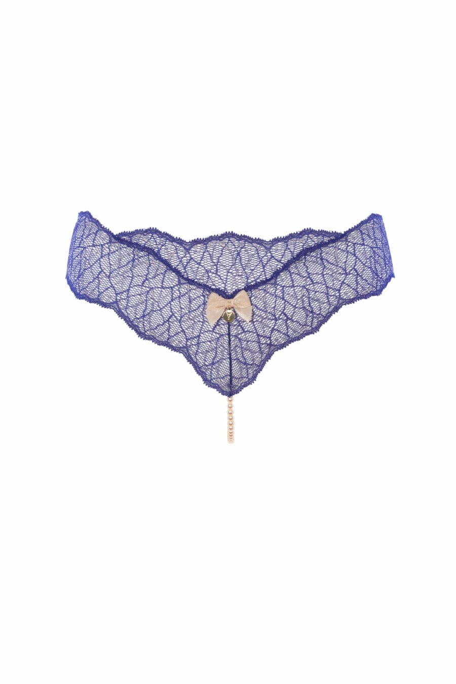 Bracli - Sydney Parelstring Blauw - Luxe Lingerie met Parelketting - Afbeelding 2