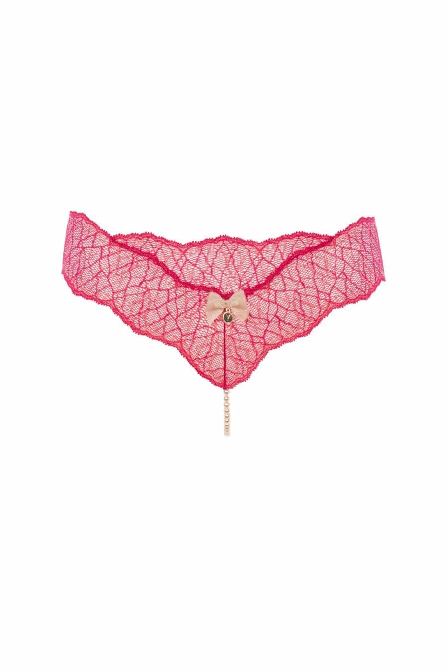 Bracli - Sydney Parelstring Rood - Luxe Lingerie met Parelketting - Afbeelding 2