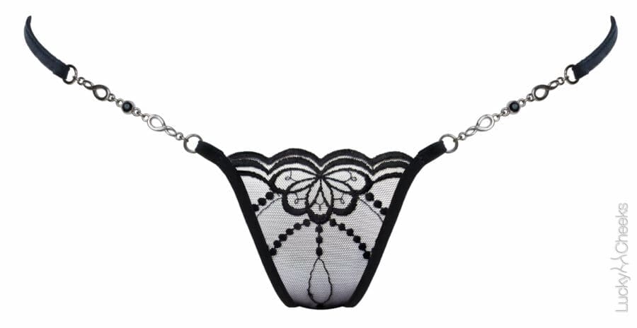 Lucky Cheeks - Ministring Butterfly in Black | Zwart - Afbeelding 5