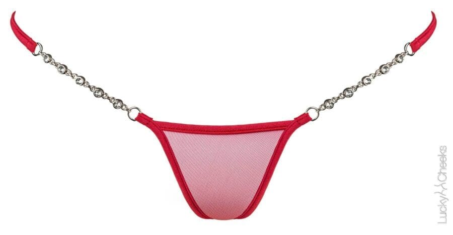 Lucky Cheeks - Transparant Rood | V-string - Afbeelding 9