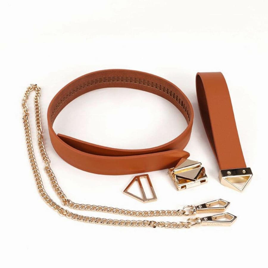 Lockink Collar Met Leash Bruin