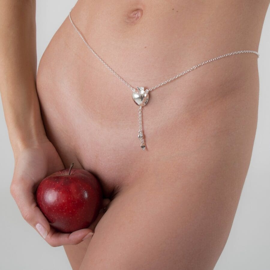 Sylvie Monthulé - Heupketting Crunched Apple | Zilver