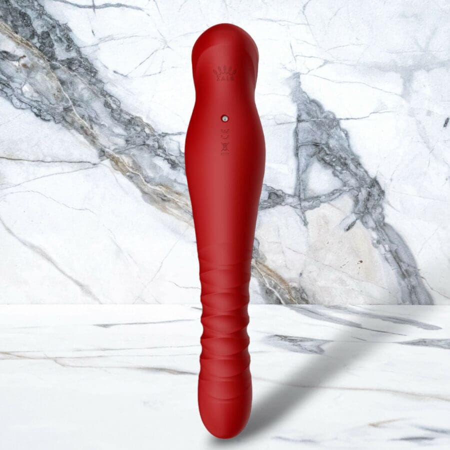 Zalo - King Vibrating Thruster Vibrator | Rood - Afbeelding 4