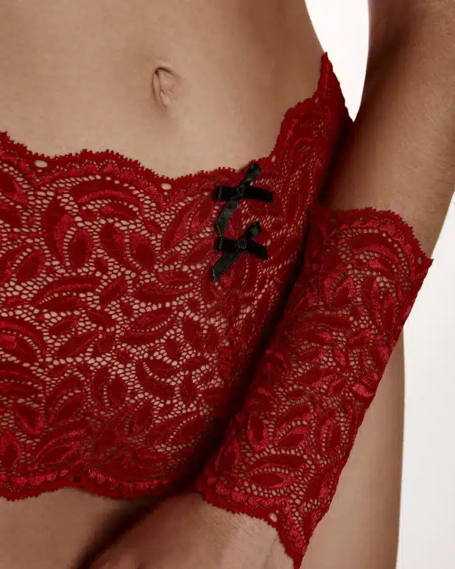 Bracli - Flame Paris Panty Rood - Luxe Parelstring Lingerie - Afbeelding 5