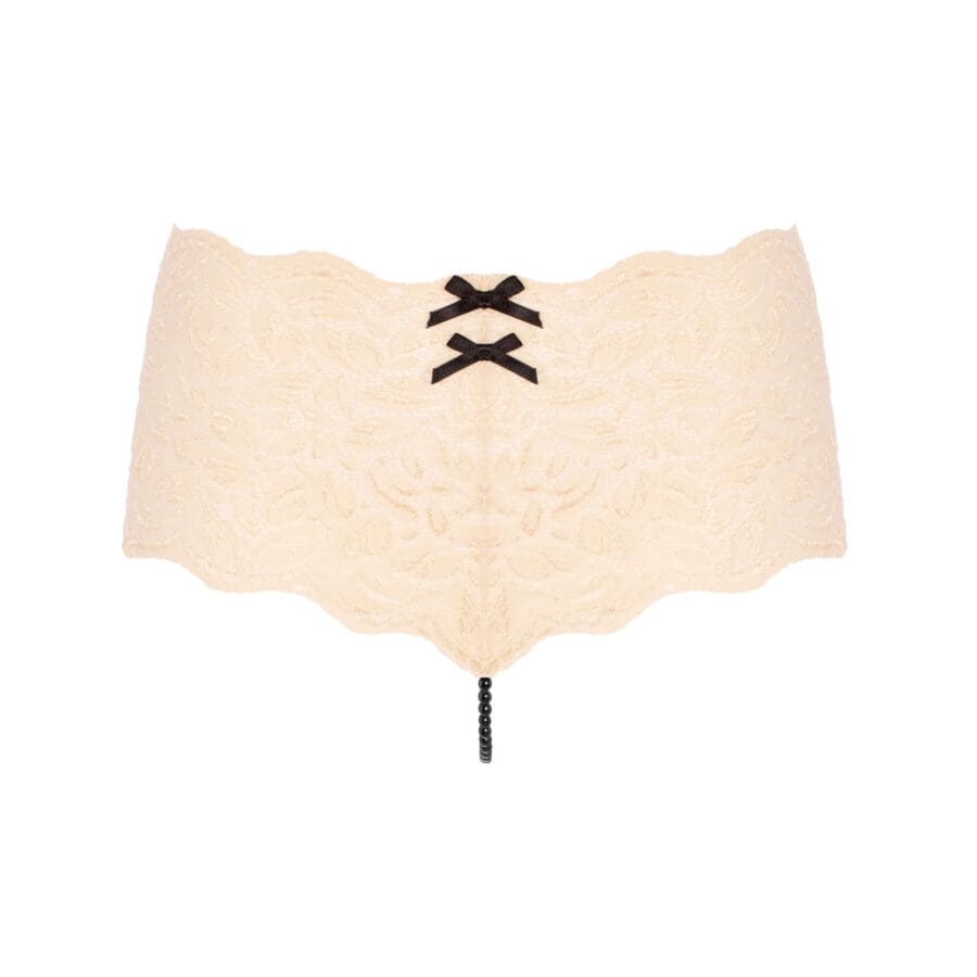 Bracli - Nude Paris Panty Ivoor - Luxe Parelstring Lingerie - Afbeelding 5