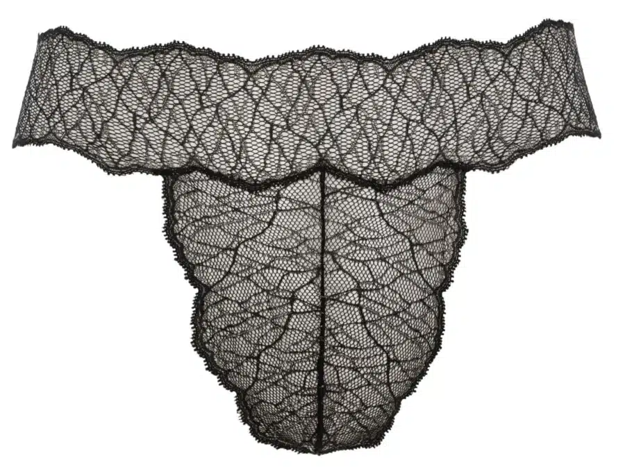 Bracli - Sydney Parelstring Zwart - Luxe Heren Lingerie met Parels