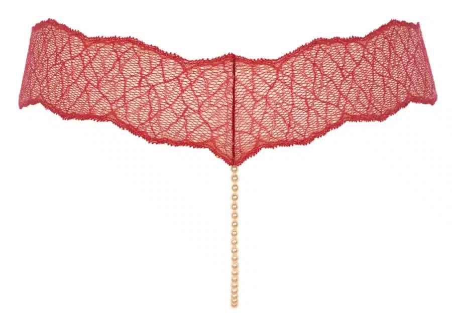 Bracli - Sydney Parelstring Rood - Luxe Heren Lingerie met Parels - Afbeelding 2