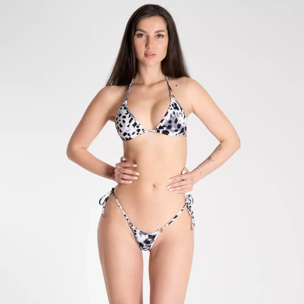 Lucky Cheeks | Bikini Snow Leopard Beauty - Mini G-String with Lacing - Afbeelding 5
