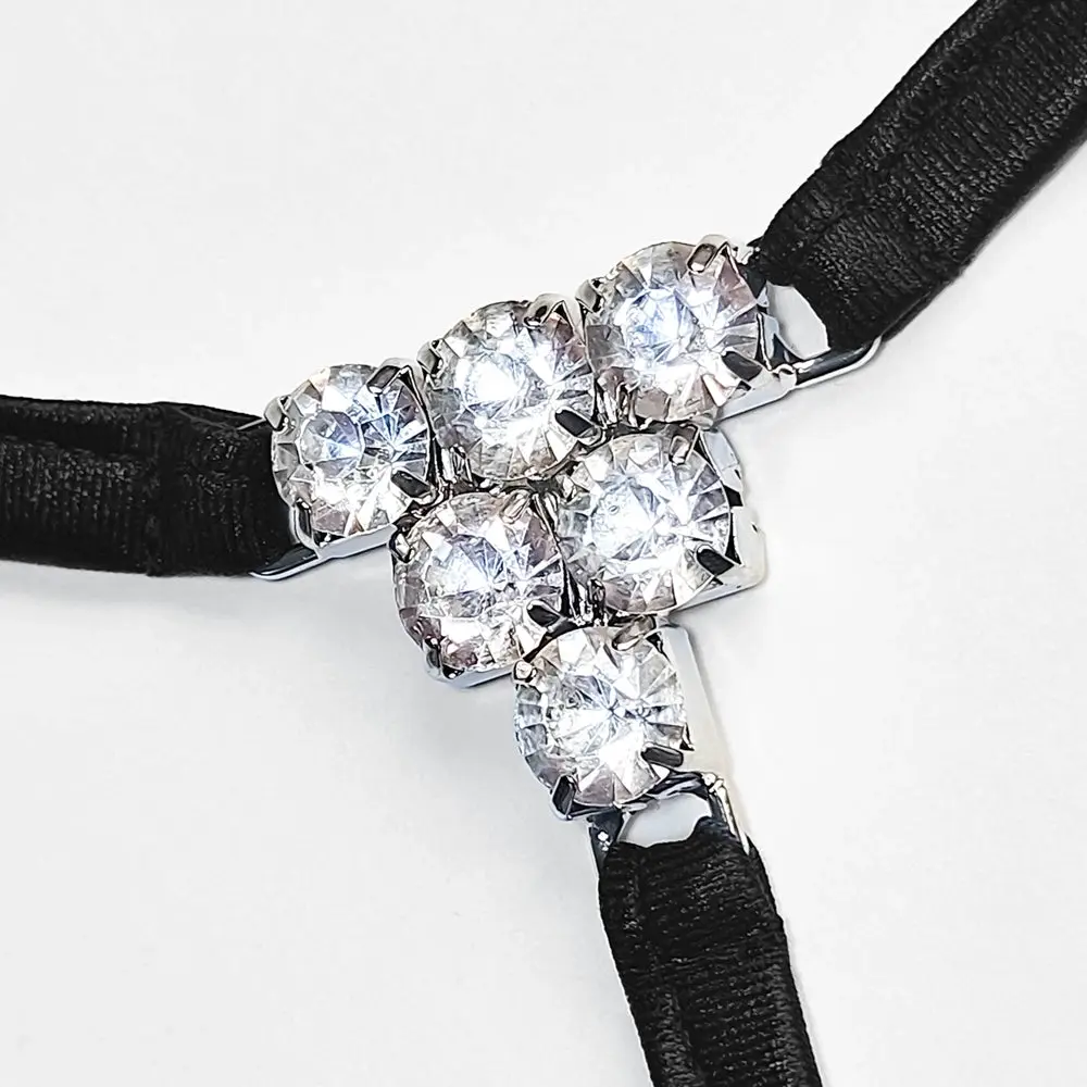 Lucky Cheeks | Lucky Y - The Crystal - Mini T-String - Zwart - Afbeelding 3