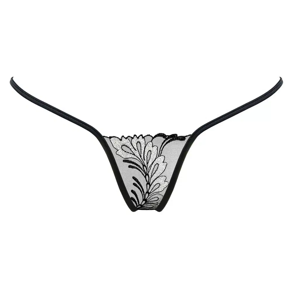 Lucky Cheeks | Silver Moon - Mini G-string - Zwart/Zilver - Afbeelding 4