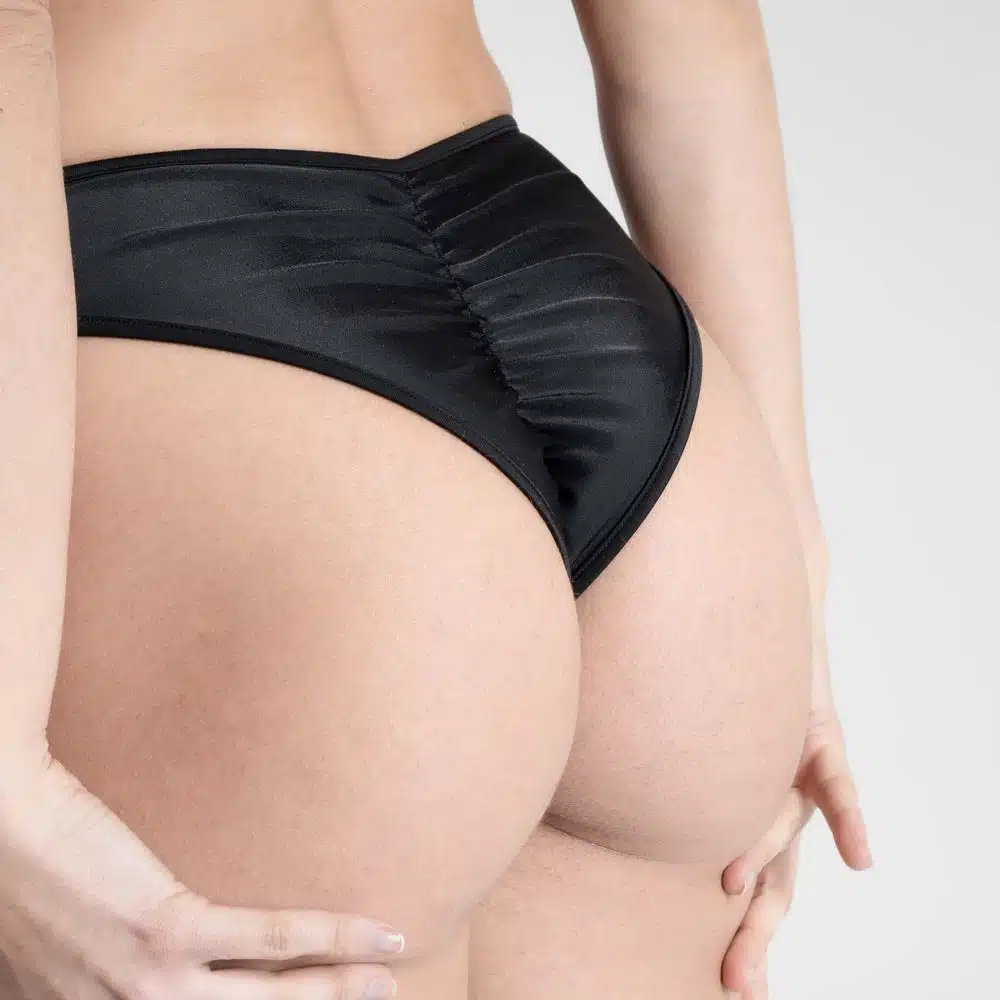 Lucky Cheeks | Bikini Black Beauty - Scrunch Brazilian Panty - Zwart - Afbeelding 3