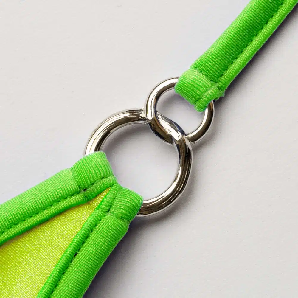 Lucky Cheeks | Bikini Neon Brazil Beauty - Triangle Top - Geel/Groen - Afbeelding 3