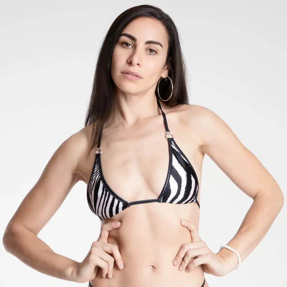 Lucky Cheeks | Bikini Zebra Beauty - Micro Triangel-top - Zwart