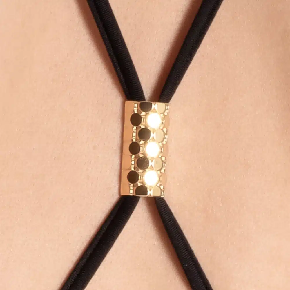 Lucky Cheeks | String Monokini - Black Body - Zwart - Afbeelding 5