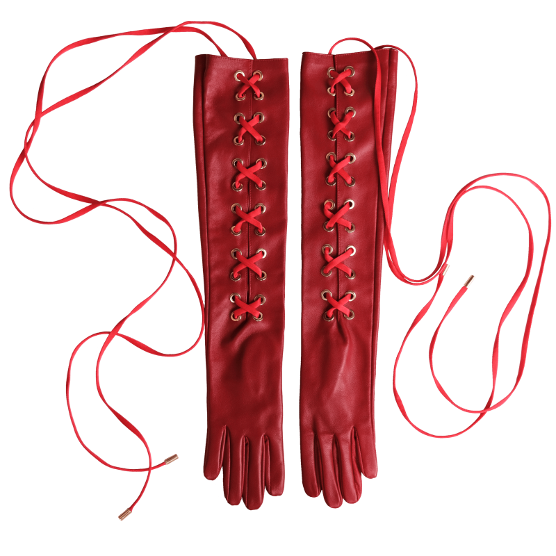 Elif Domanic Long Pouri Handschoenen Valentines Collection